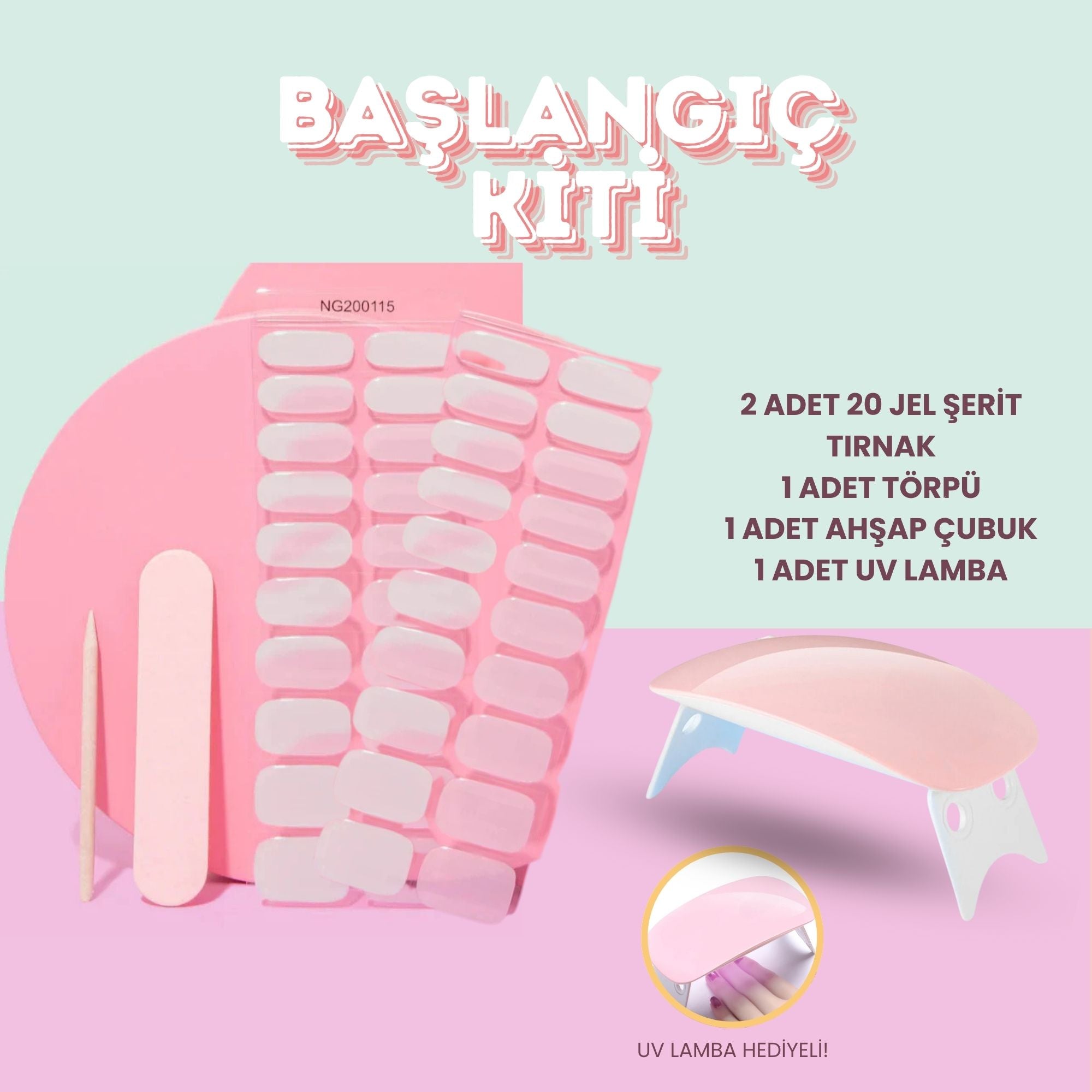 Lusitta Başlangıç Kiti - Opal Chrome Jel Tırnak - NG200115