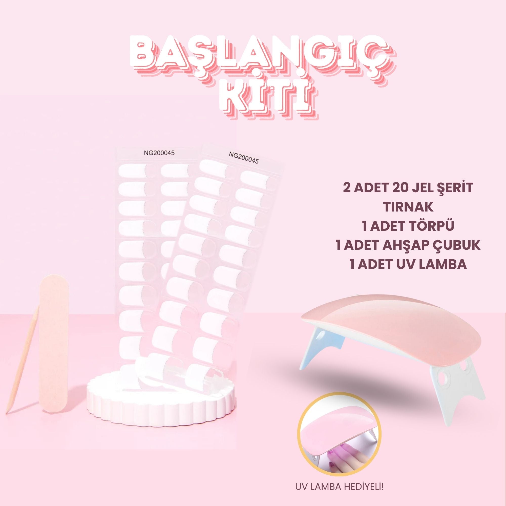 Lusitta Başlangıç Kiti - Pure Elegance French Jel Tırnak NG200045