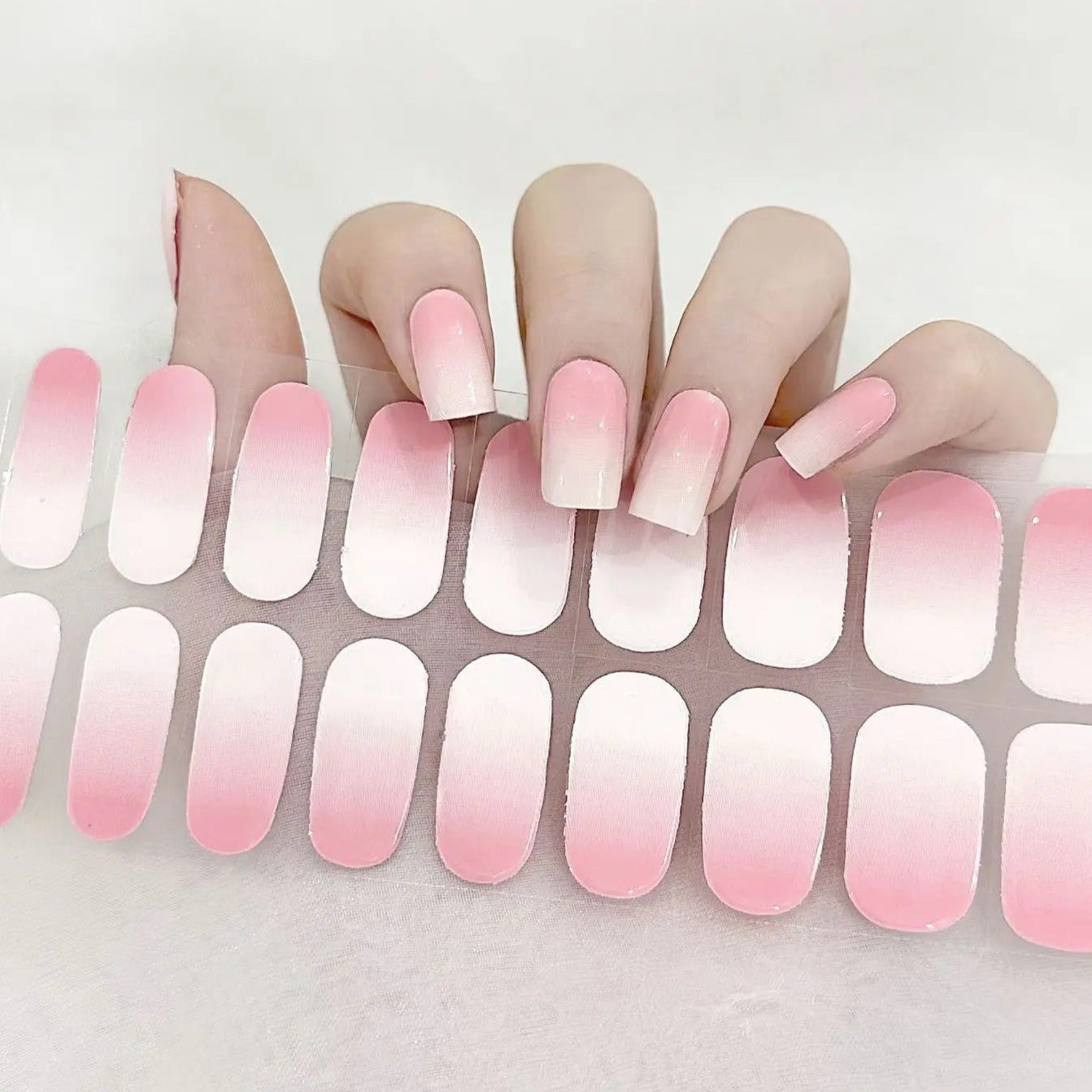 Pink Ombre Jel Tırnak