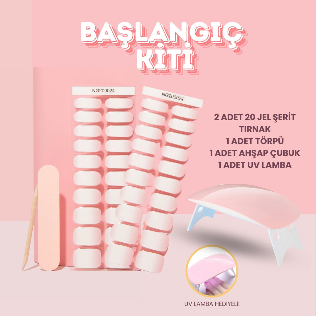 Lusitta Başlangıç Kiti - Baby Pink Ombre Jel Tırnak- NG200024