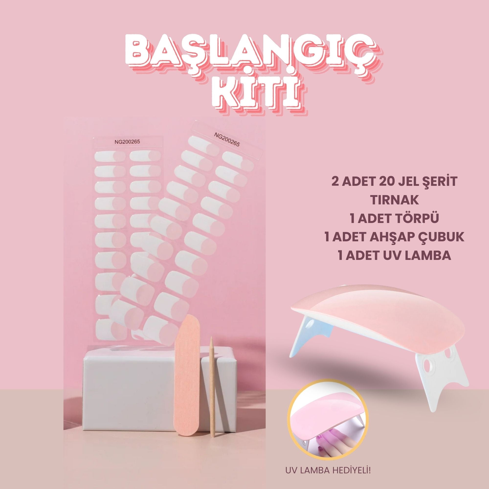 Lusitta Başlangıç Kiti - Classic French Jel Tırnak NG200265