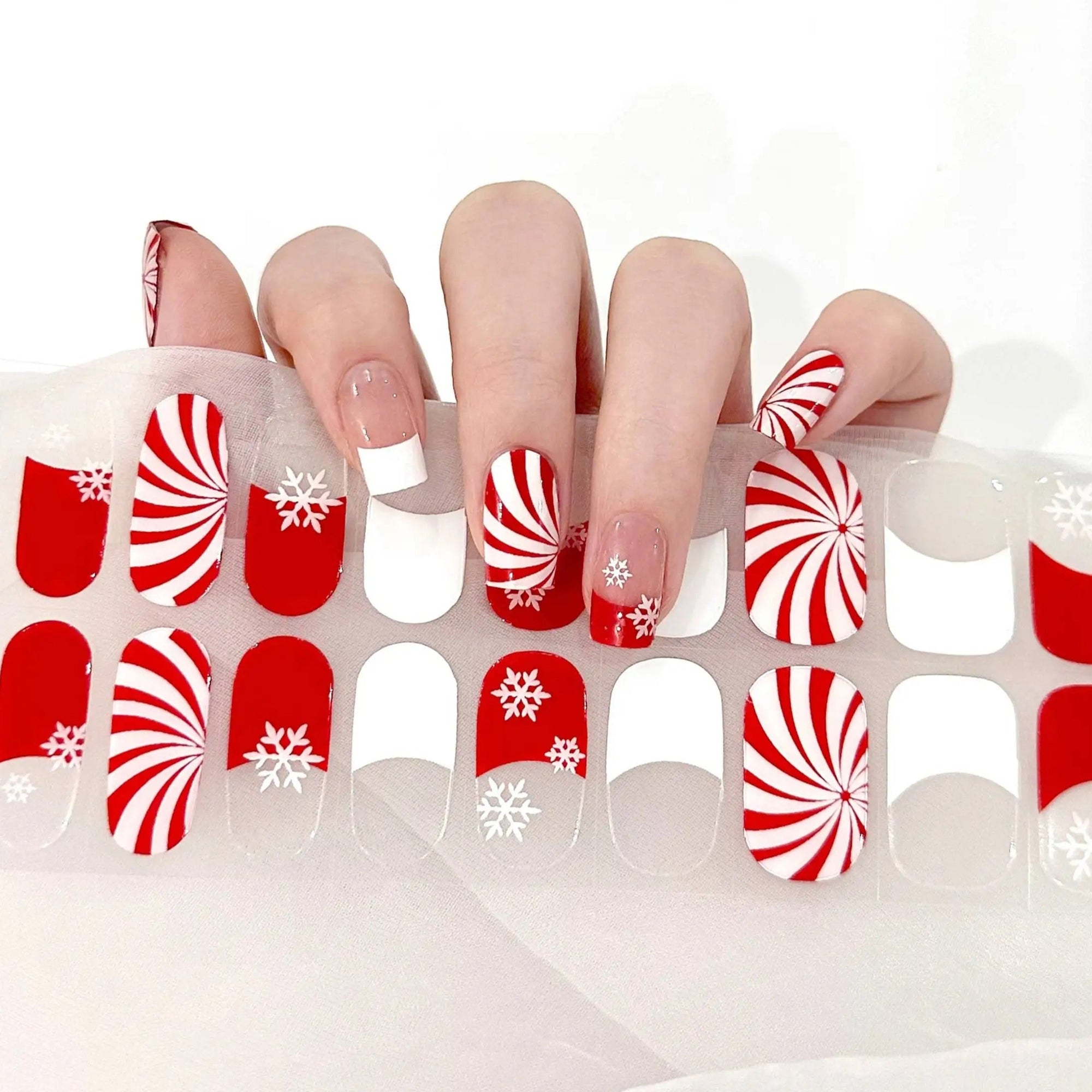 Candy Cane Christmas Jel Tırnak