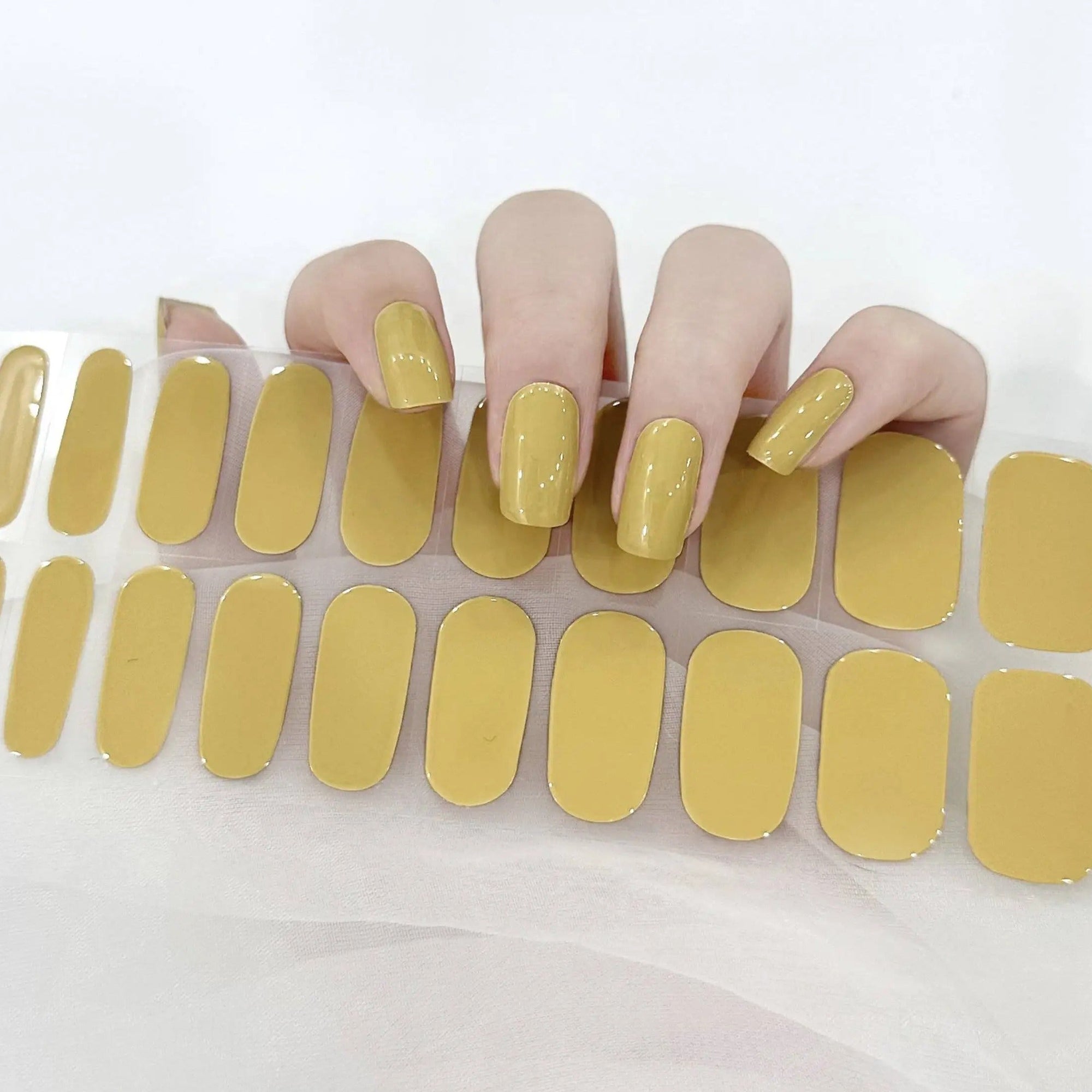 Mustard Glossy Jel Tırnak