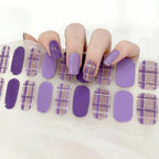 Violet Plaid Jel Tırnak