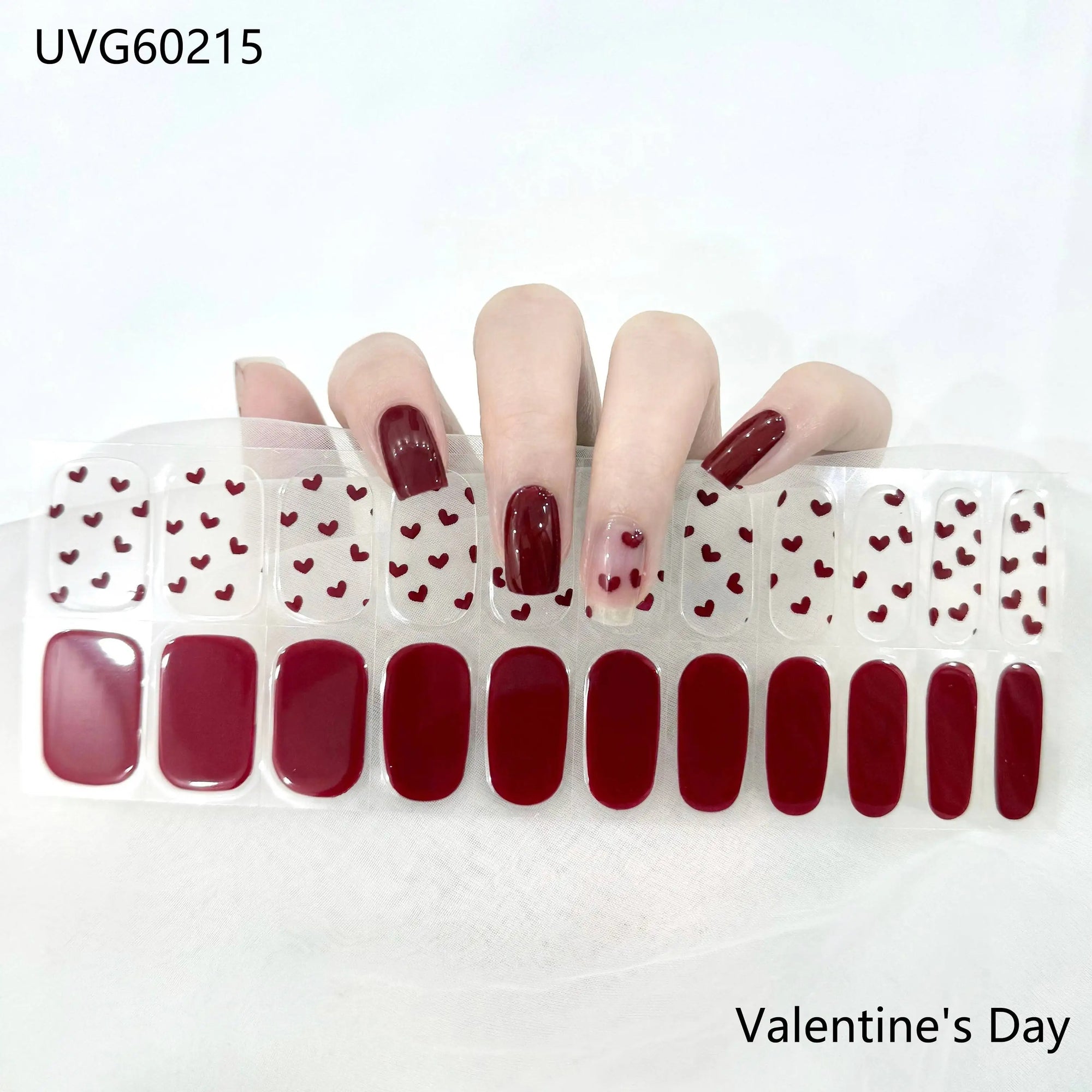 Valentine Hearts Jel Tırnak