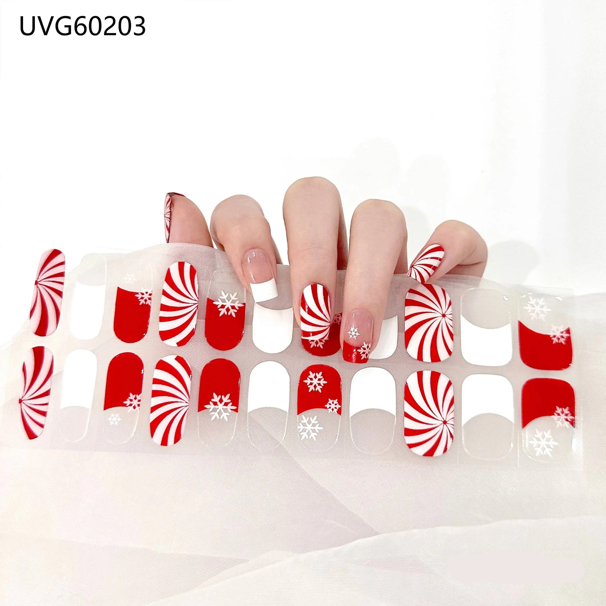 Candy Cane Christmas Jel Tırnak